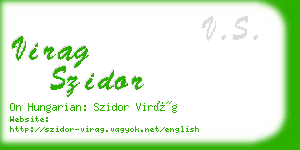 virag szidor business card